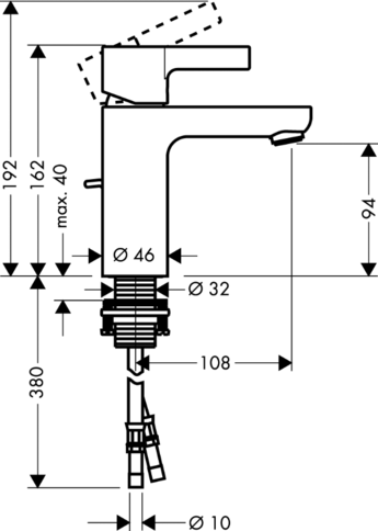 Смеситель для раковины Hansgrohe Metris S 31060000 купить в интернет-магазине сантехники Sanbest