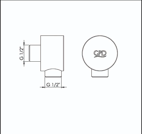 Подключение для душевого шланга GPD GGR05 купить в интернет-магазине сантехники Sanbest