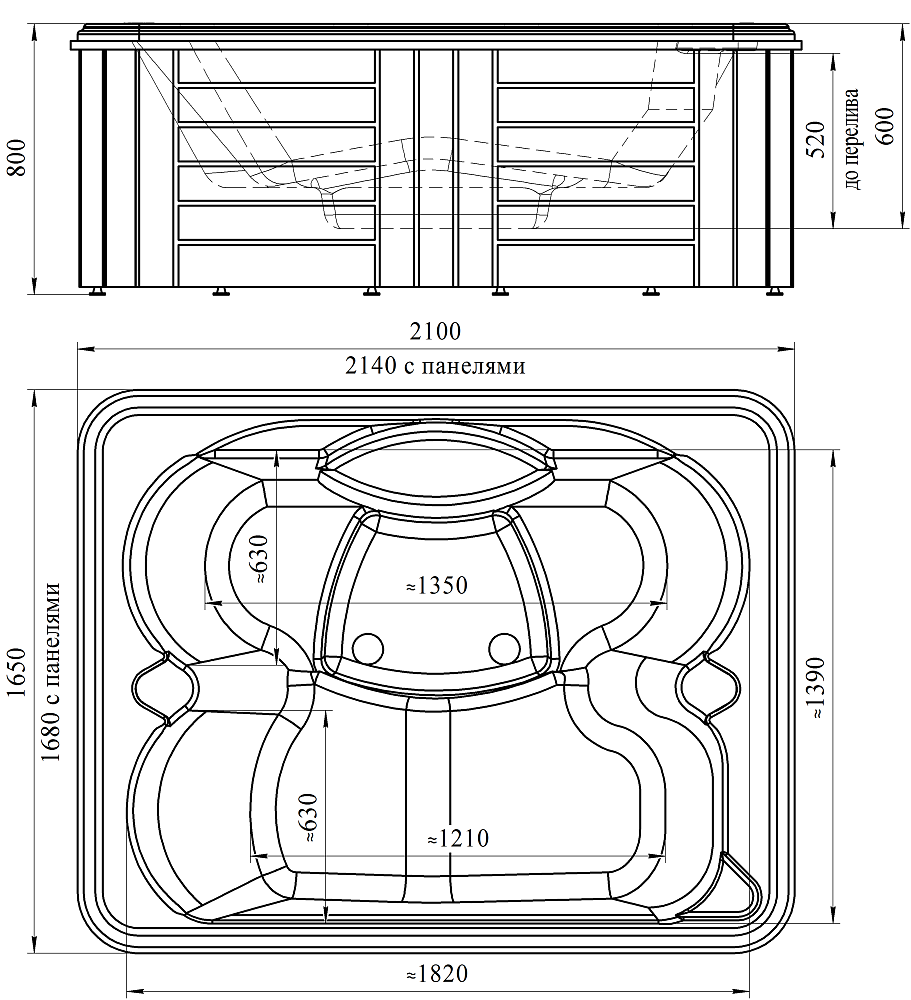 Минибассейн Радомир Делюкс Silver 210х165 белый купить в интернет-магазине Sanbest