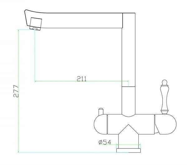 Смеситель для кухни Zorg Inox SZR-1017-7B Сталь купить в интернет-магазине сантехники Sanbest