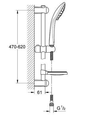 Душевая гарнитура GROHE Euphoria 27242 001 купить в интернет-магазине сантехники Sanbest