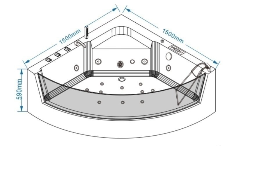 Гидромассажная ванна Grossman GR-15000 150x150 купить в интернет-магазине Sanbest
