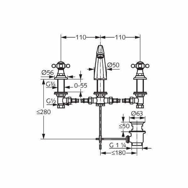 Смеситель для раковины Kludi Adlon 5104305G5 купить в интернет-магазине сантехники Sanbest