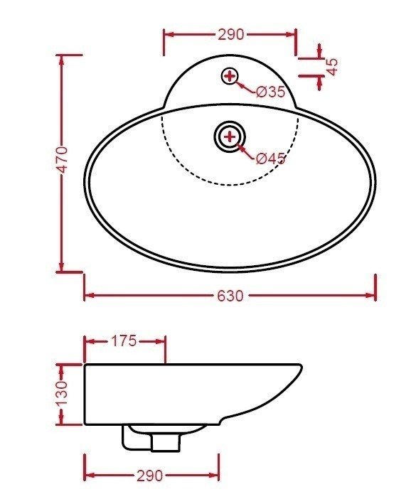 Раковина накладная Artceram WASHBASINS FUORI 3 63х47 купить в интернет-магазине Sanbest