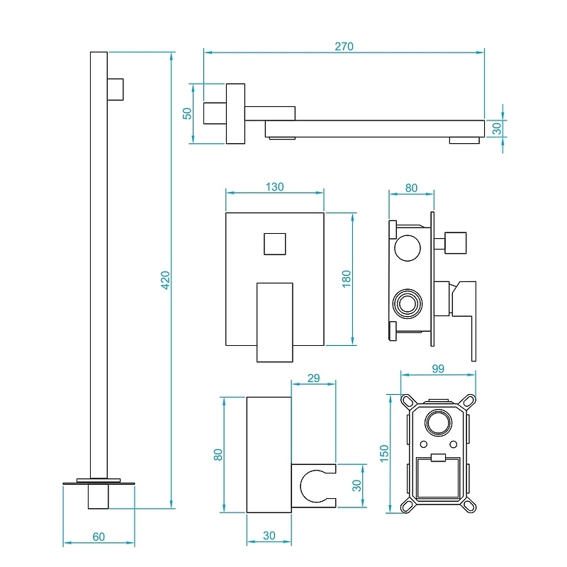 Душевая система RGW Shower Panels SP-56G 51140856-06 золото купить в интернет-магазине сантехники Sanbest