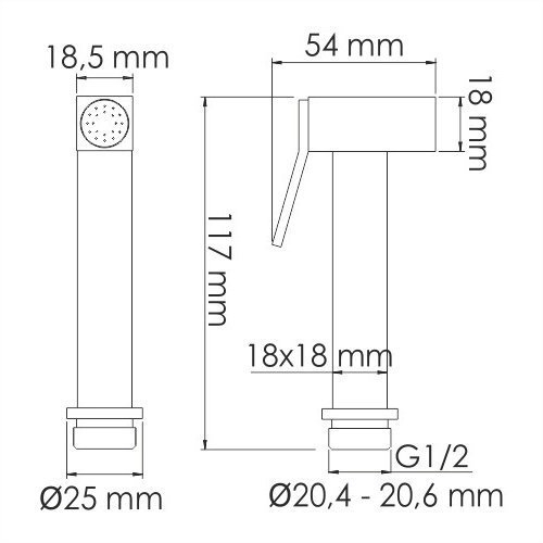 Гигиенический душ WasserKRAFT A216 купить в интернет-магазине сантехники Sanbest