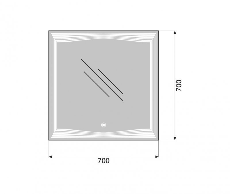 Зеркало BelBagno SPC-LNS-700-700-LED-TCH в ванную от интернет-магазине сантехники Sanbest