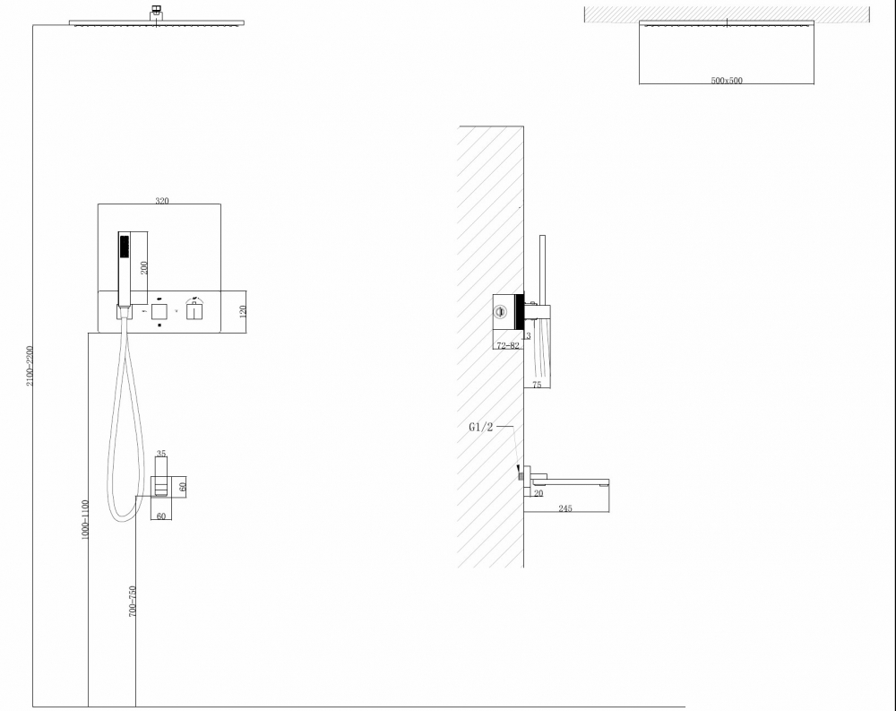 Душевая система Abber Daheim AF8254NG никель купить в интернет-магазине сантехники Sanbest