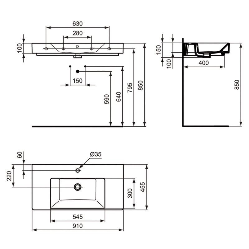 Раковина подвесная Ideal Standard Strada K078901 купить в интернет-магазине Sanbest