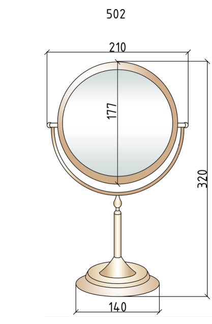 Зеркало косметическое настольное Boheme Medici 502 купить в интернет-магазине сантехники Sanbest