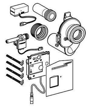 Комплект привода смыва Geberit HyTronic для писсуара скрытого распознавания купить в интернет-магазине сантехники Sanbest