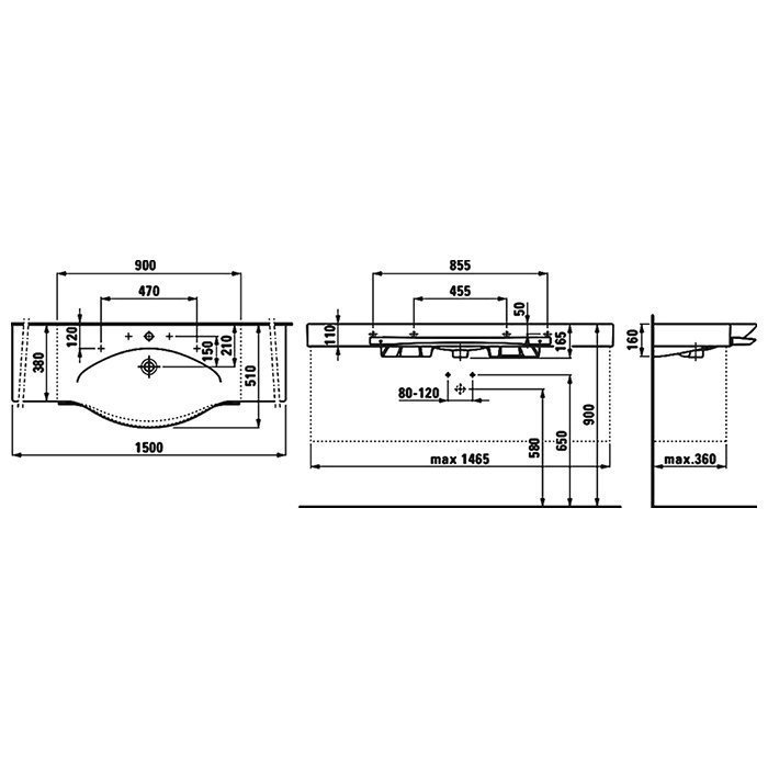 Раковина Laufen Palace 8.1270.6.000.104.1 купить в интернет-магазине Sanbest