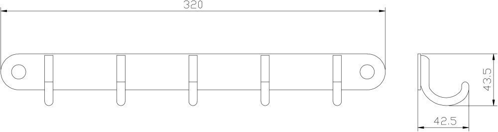 Крючок Rush Bianki BI76253 купить в интернет-магазине сантехники Sanbest