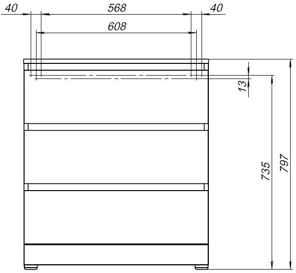 Комод Aquanet Сканди 302550 70 Дуб крафт для ванной в интернет-магазине сантехники Sanbest