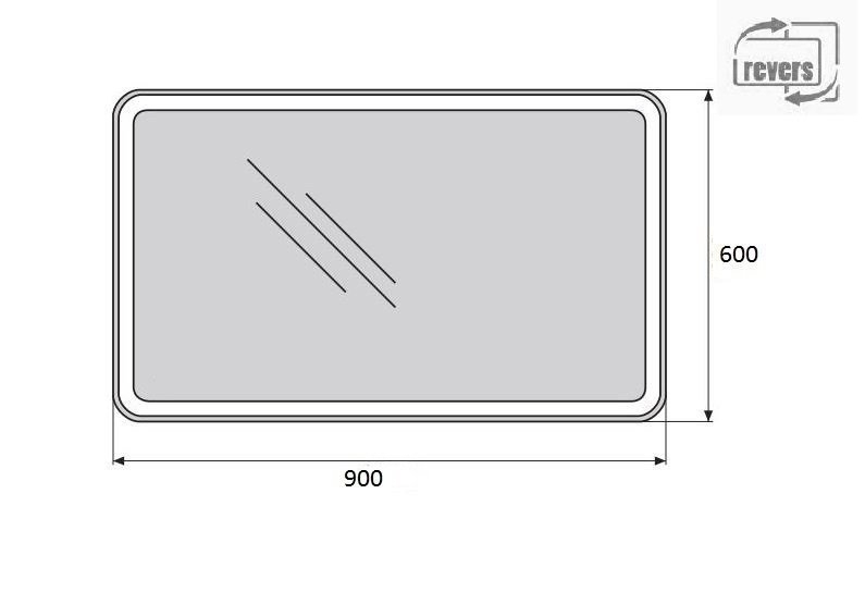 Зеркало BelBagno SPC-MAR-900-600-LED-BTN в ванную от интернет-магазине сантехники Sanbest