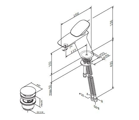 Смеситель для раковины AM.PM Spirit V2.0 F70A82100 купить в интернет-магазине сантехники Sanbest