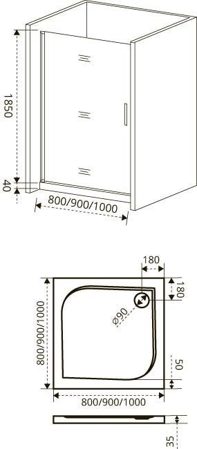 Душевая дверь Good Door FANTASY DR-90-С-CH купить в интернет-магазине Sanbest