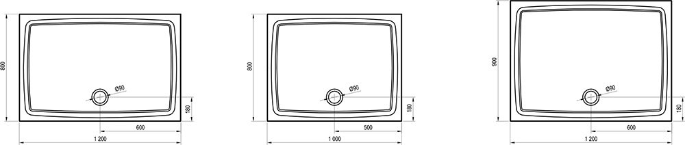 Душевой поддон Ravak Galaxy Pro Flat Gigant 100x80 XA03A411010 купить в интернет-магазине Sanbest