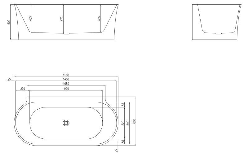 Ванна BelBagno BB409 1500 купить в интернет-магазине Sanbest