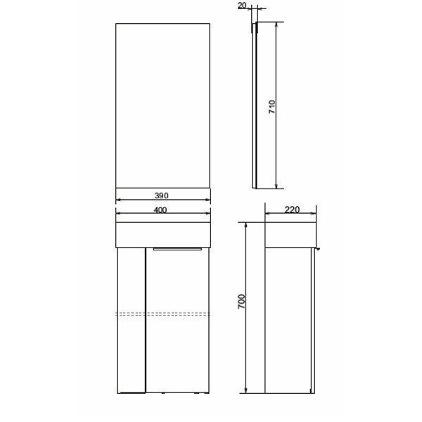 Зеркало Comforty Асти 40 1468 в ванную от интернет-магазине сантехники Sanbest