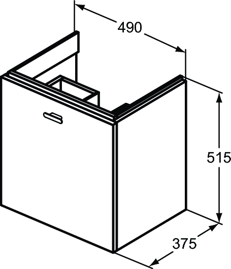 Мебель для ванной Ideal Standard Connect Space E0312WG 50 белая глянцевая для ванной в интернет-магазине Sanbest