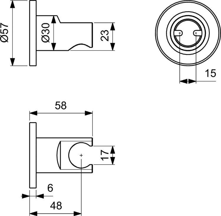 Держатель ручного душа Ideal Standard IDEALRAIN BC806XG купить в интернет-магазине сантехники Sanbest