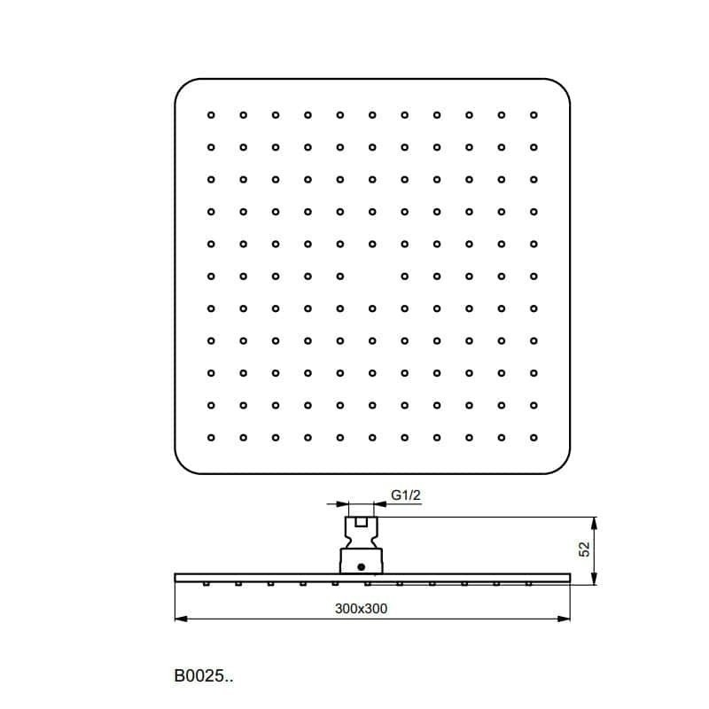 Верхний душ Ideal Standard Idealrain B0025AA купить в интернет-магазине сантехники Sanbest