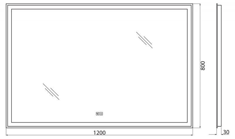 Зеркало BelBagno SPC-GRT-1200-800 PHONE в ванную от интернет-магазине сантехники Sanbest