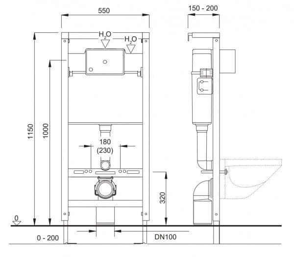 Инсталляция Pestan Fluenta SET40006356DW купить в интернет-магазине сантехники Sanbest