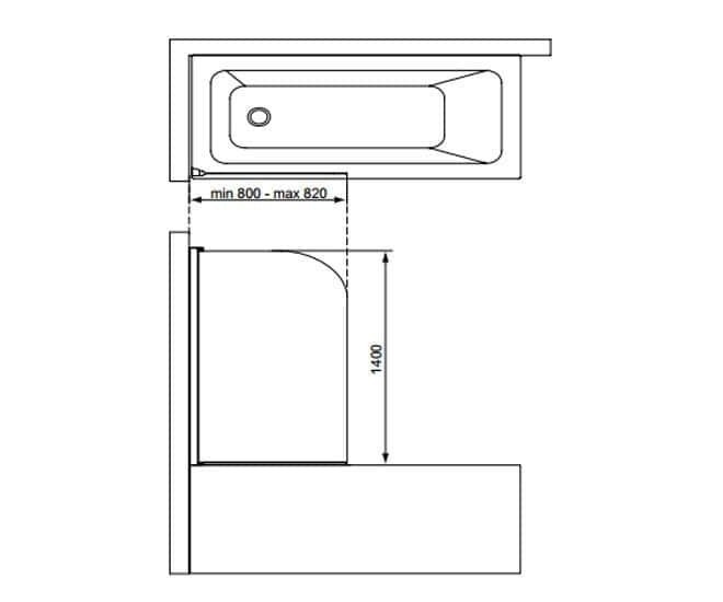 Шторка для ванны Ideal Standard Connect T9924EO купить в интернет-магазине Sanbest