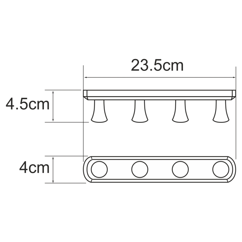 Планка с 4-мя крючками WasserKraft K-1074NICKEL купить в интернет-магазине сантехники Sanbest