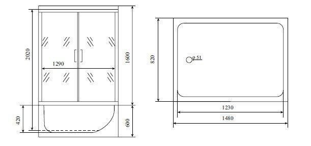 Душевой бокс Timo Lux TL-1505 купить в интернет-магазине Sanbest