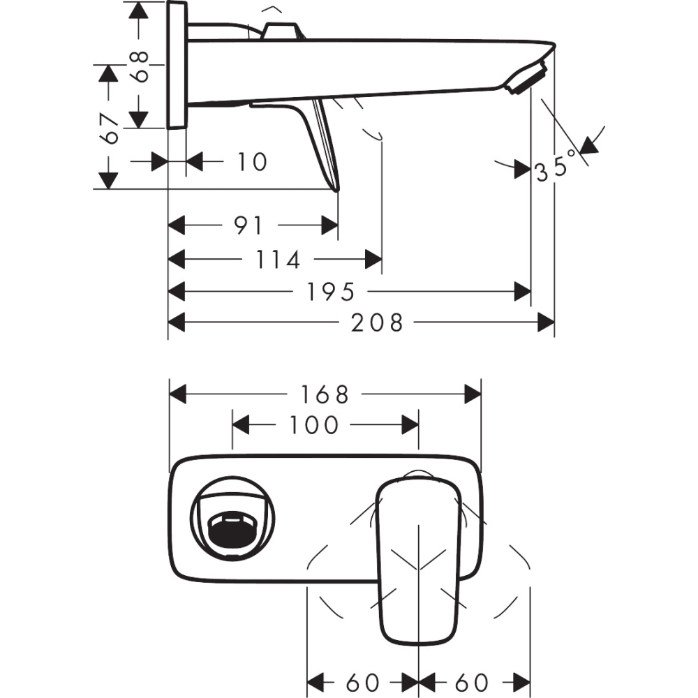 Смеситель для раковины Hansgrohe Logis 71220670 черный матовый купить в интернет-магазине сантехники Sanbest