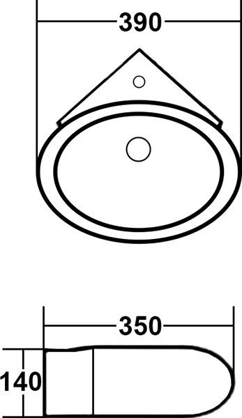 Раковина Melana E604 E604-805 белая купить в интернет-магазине Sanbest