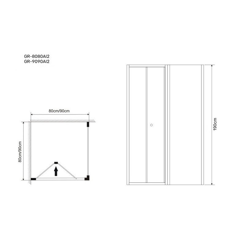 Душевой уголок Grossman Alba2 GR-9090Al2 90х90 купить в интернет-магазине Sanbest