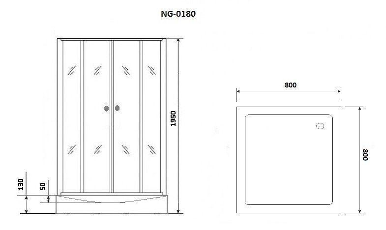 Душевой уголок Niagara Nova 80x80 купить в интернет-магазине Sanbest