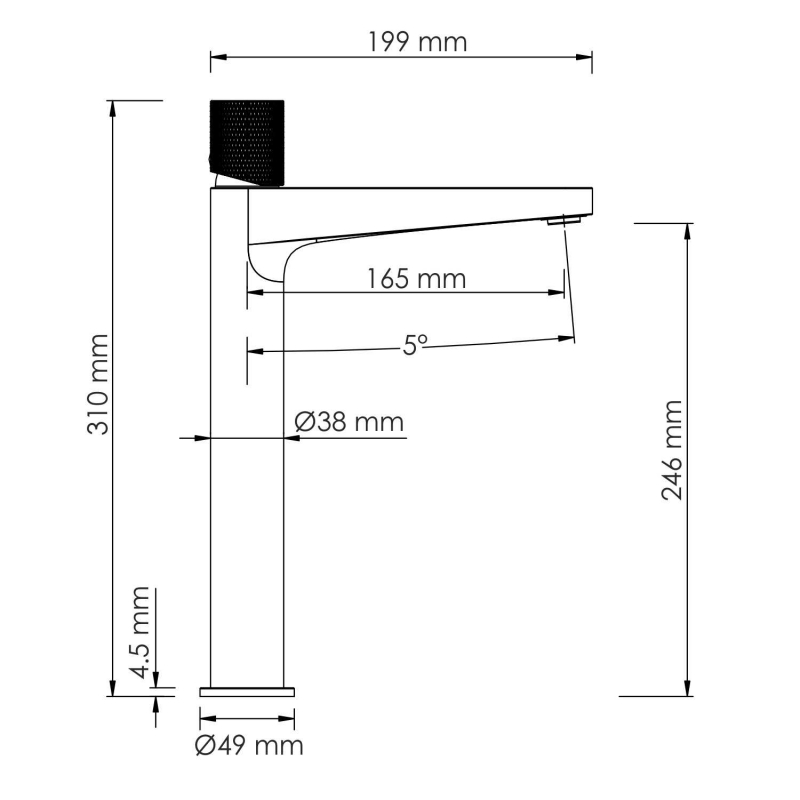 Смеситель для раковины WasserKRAFT Mosel 4603H хром купить в интернет-магазине сантехники Sanbest