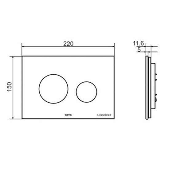 Кнопка для инсталляции Toto Washlet E00022T купить в интернет-магазине сантехники Sanbest