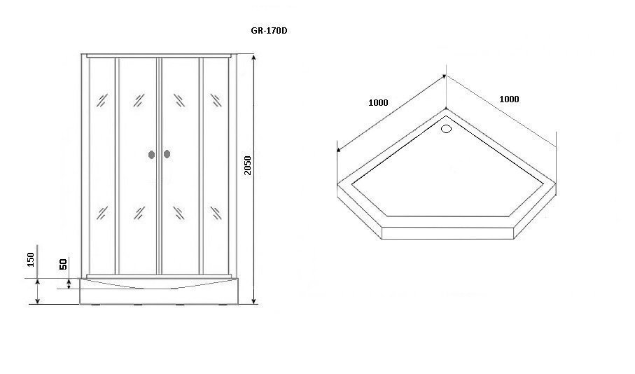 Душевая кабина Grossman Classic GR170D 100x100 купить в интернет-магазине Sanbest