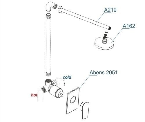 Душевая система WasserKRAFT Abens A20219 купить в интернет-магазине сантехники Sanbest