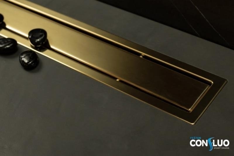 Душевой трап PESTAN Confluo Premium Line 300 золото купить в интернет-магазине Sanbest