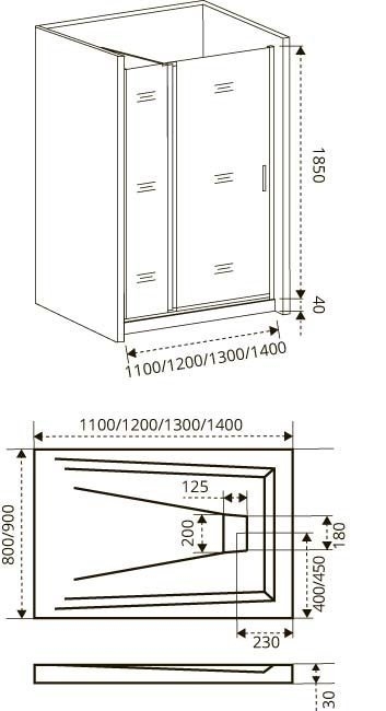 Душевая дверь Good Door FANTASY WTW-100-С-CH купить в интернет-магазине Sanbest