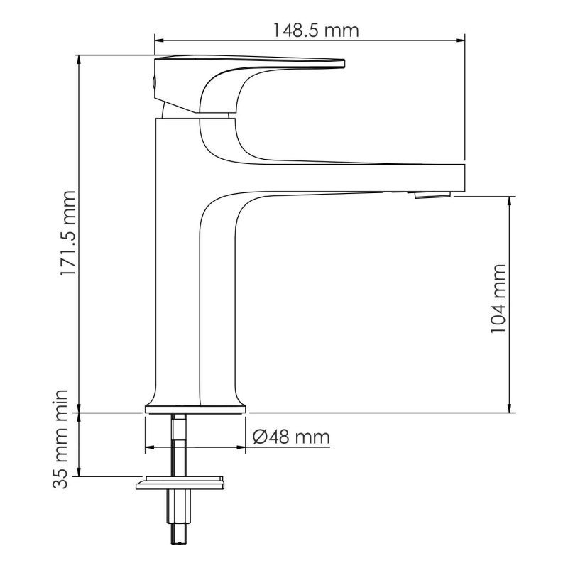 Смеситель для раковины WasserKRAFT Weida 3103 хром купить в интернет-магазине сантехники Sanbest