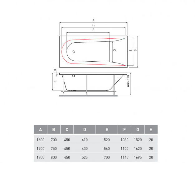 Акриловая ванна Vayer Boomerang 180x80 купить в интернет-магазине Sanbest