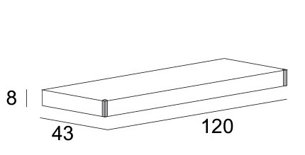 Консоль подвесная Cezares TAVOLONE 41786+50179+41789 120 белый для ванной в интернет-магазине сантехники Sanbest