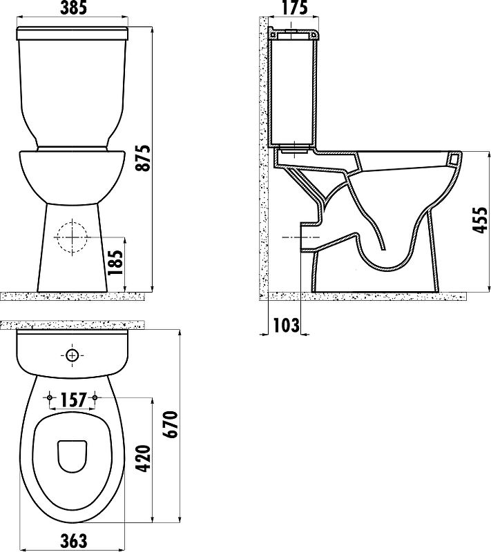 Унитаз напольный с функцией биде CREAVIT Corner SD310-00 белый, с бачком купить в интернет-магазине Sanbest