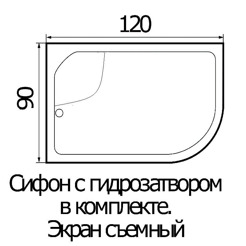 Душевой поддон River WEMOR 120/90/44 купить в интернет-магазине Sanbest