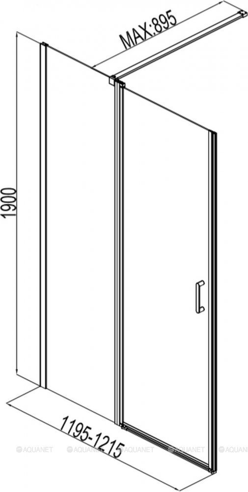 Душевая дверь Aquanet Cinetic AE12-N-120H190U-CT 120 купить в интернет-магазине Sanbest