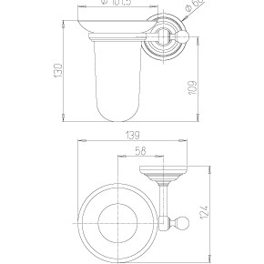 Стакан PAINI Duomo 88CR041BI хром купить в интернет-магазине сантехники Sanbest