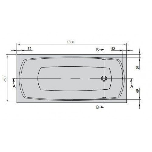 Ванна Marmo Bagno Элза MB-Э180-75 180х75 купить в интернет-магазине Sanbest